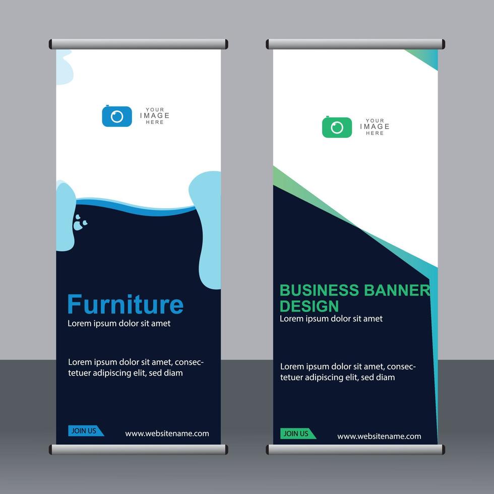 zakelijke banner roll-up set staande sjabloon voor spandoek. vector