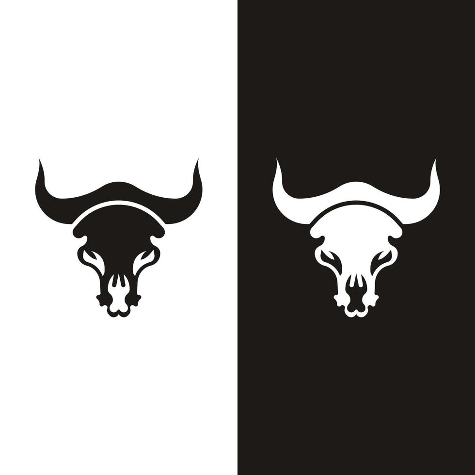 stier hoofd logo vector icon