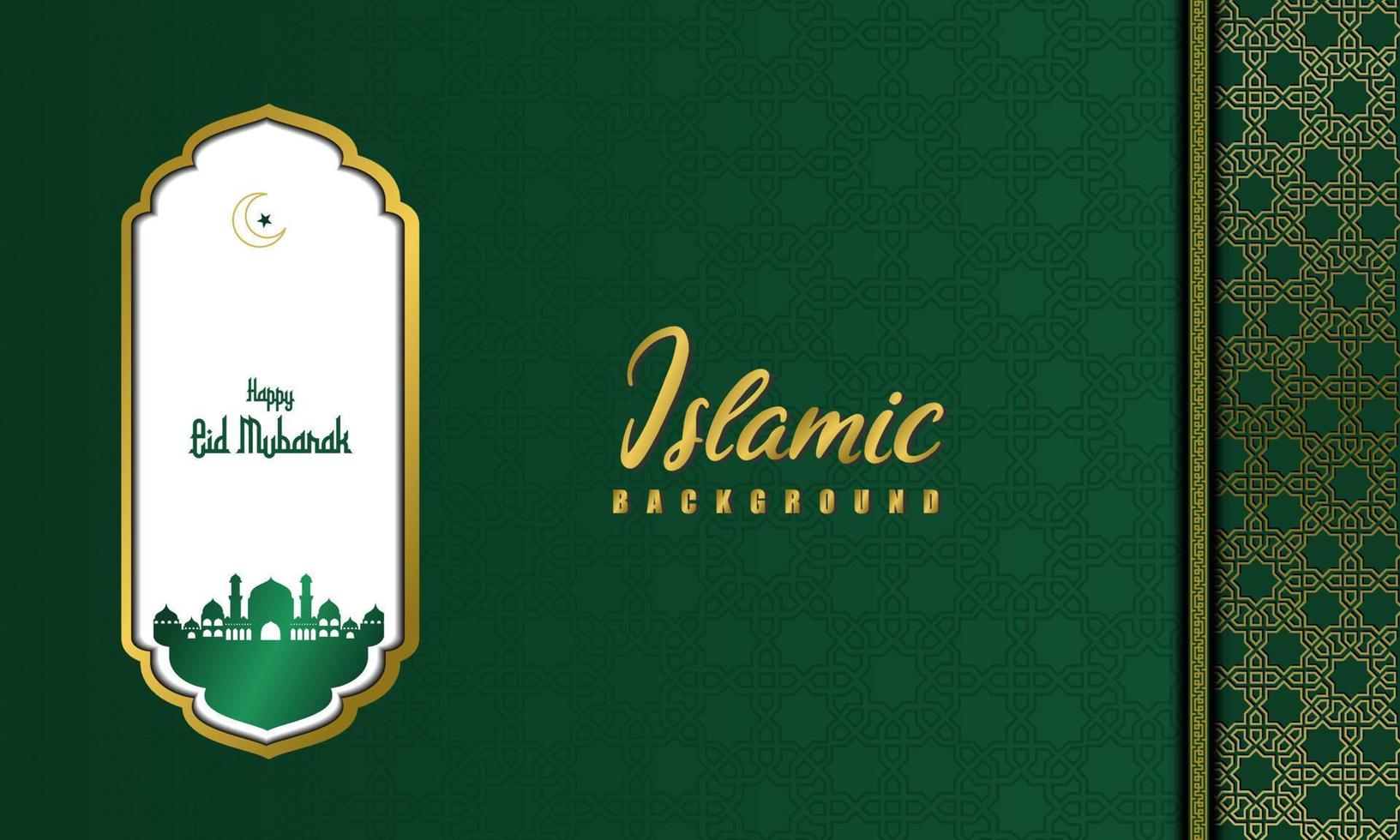 Arabische elegante luxe sier islamitische achtergrond met islamitisch patroon decoratief ornament vector