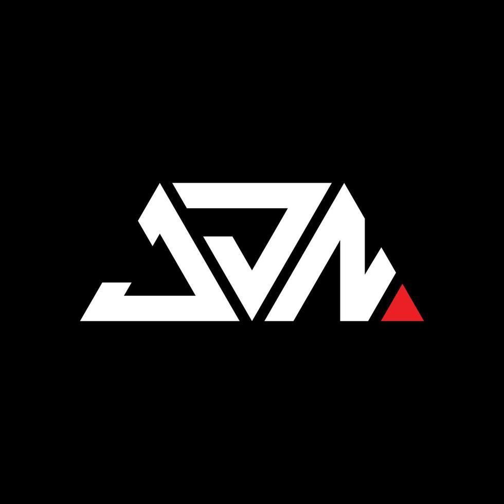 jjn driehoek brief logo ontwerp met driehoekige vorm. jjn driehoek logo ontwerp monogram. jjn driehoek vector logo sjabloon met rode kleur. jjn driehoekig logo eenvoudig, elegant en luxueus logo. jjn