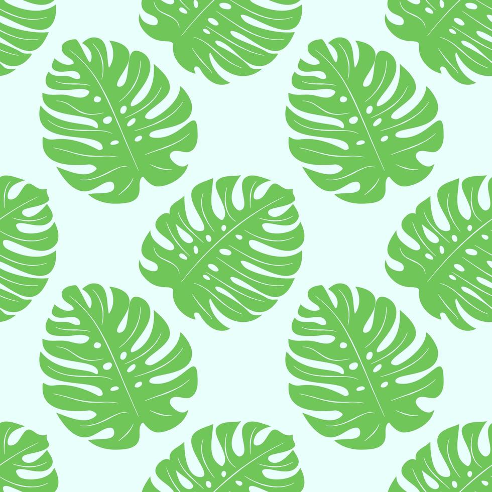 monstera plat naadloos patroon vector