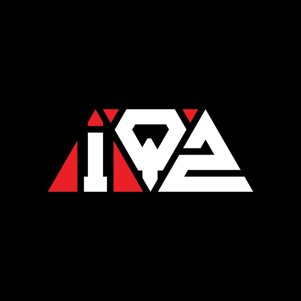 iqz driehoek brief logo ontwerp met driehoekige vorm. iqz driehoek logo ontwerp monogram. iqz driehoek vector logo sjabloon met rode kleur. iqz driehoekig logo eenvoudig, elegant en luxueus logo. iqz
