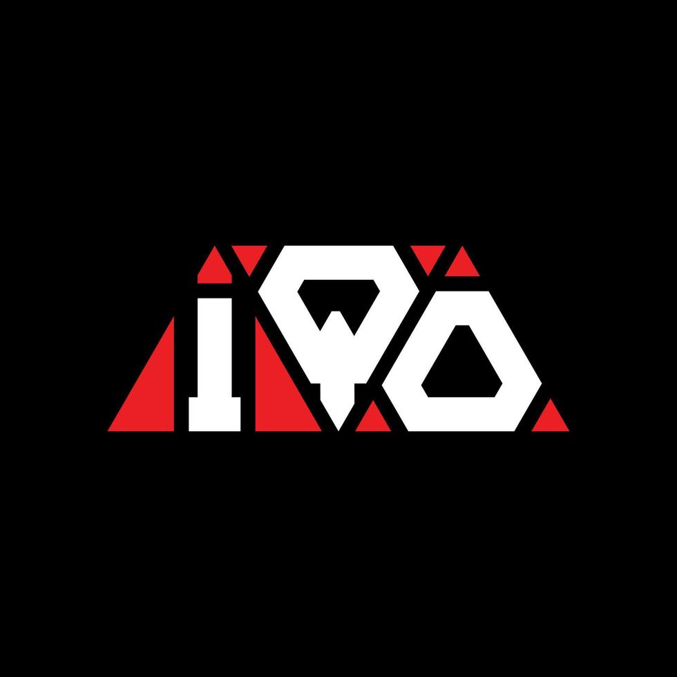 iqo driehoek brief logo ontwerp met driehoekige vorm. iqo driehoek logo ontwerp monogram. iqo driehoek vector logo sjabloon met rode kleur. iqo driehoekig logo eenvoudig, elegant en luxueus logo. iqo