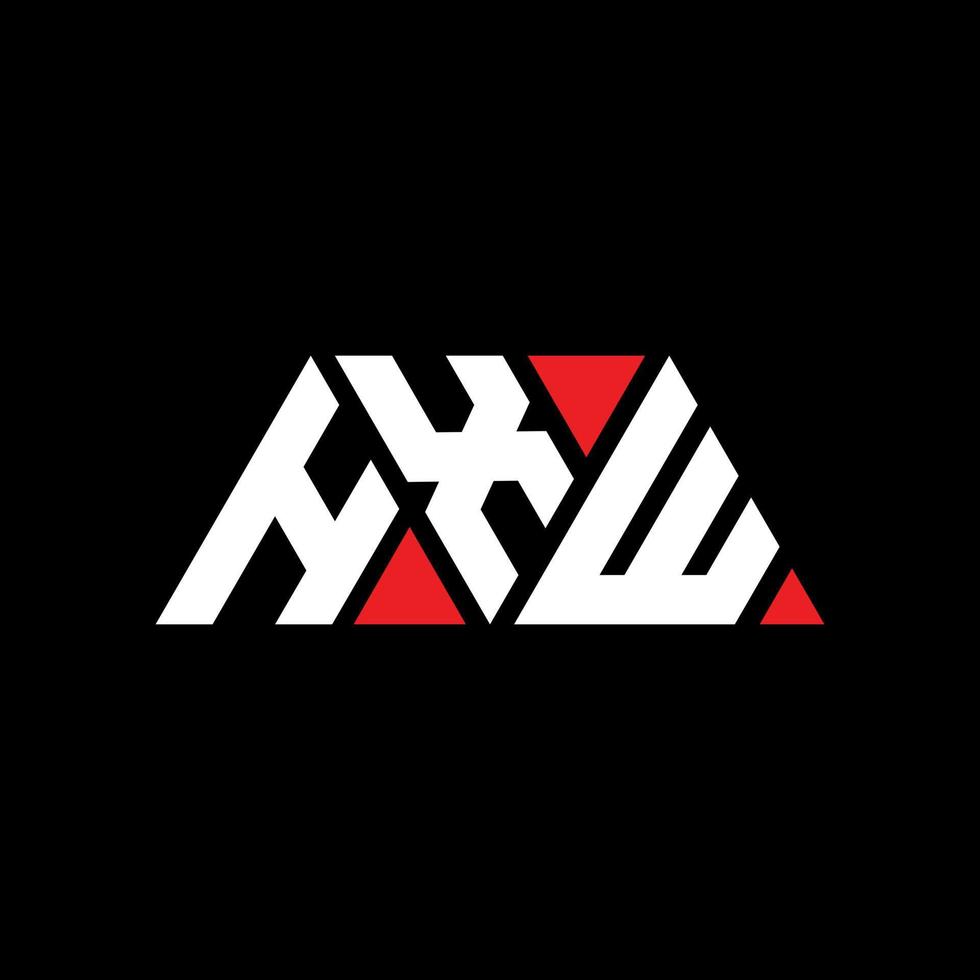hxw driehoek brief logo ontwerp met driehoekige vorm. hxw driehoek logo ontwerp monogram. hxw driehoek vector logo sjabloon met rode kleur. hxw driehoekig logo eenvoudig, elegant en luxueus logo. hxw