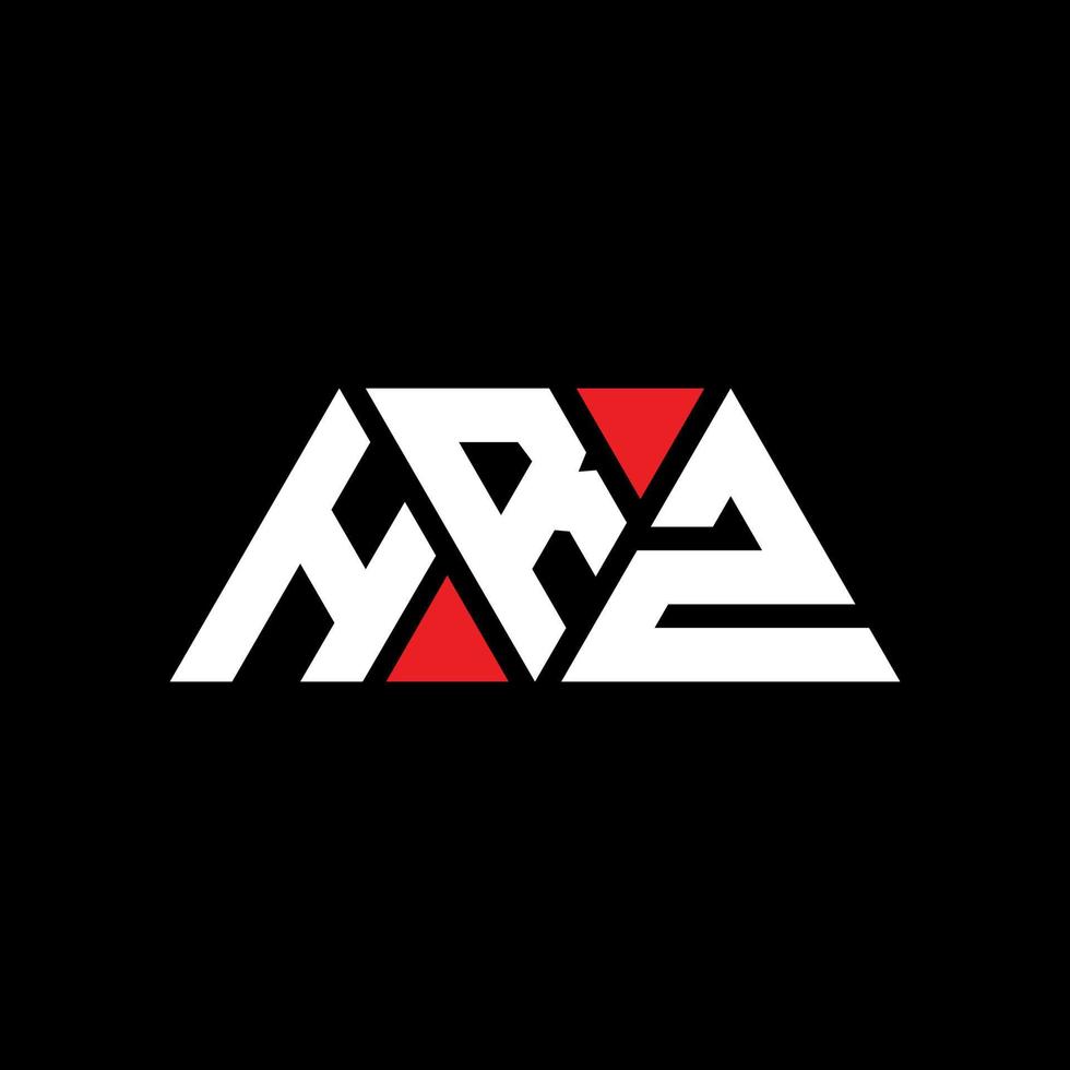 hrz driehoek brief logo ontwerp met driehoekige vorm. hrz driehoek logo ontwerp monogram. hrz driehoek vector logo sjabloon met rode kleur. hrz driehoekig logo eenvoudig, elegant en luxueus logo. hrz