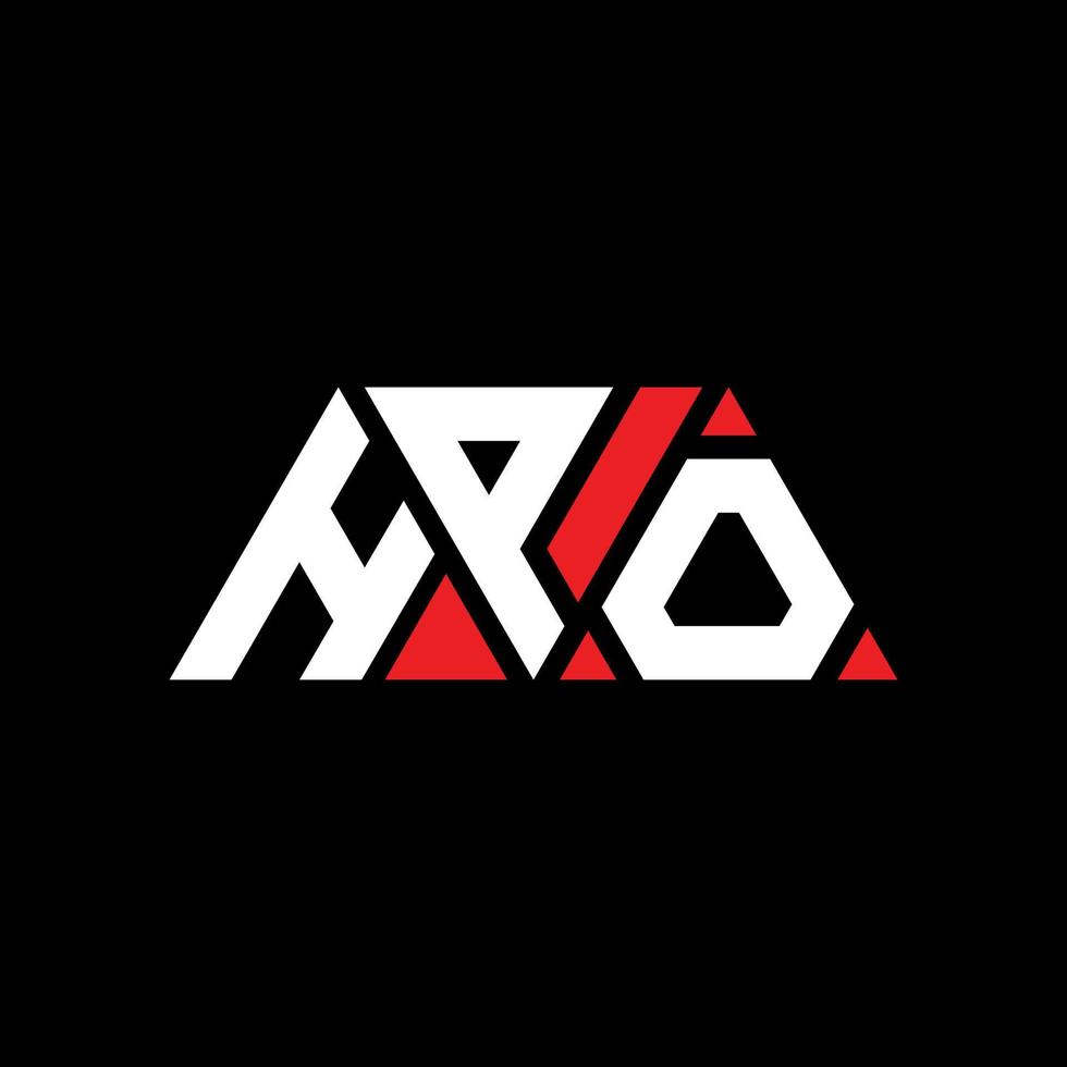 hpo driehoek brief logo ontwerp met driehoekige vorm. hpo driehoek logo ontwerp monogram. hpo driehoek vector logo sjabloon met rode kleur. hpo driehoekig logo eenvoudig, elegant en luxueus logo. hpo