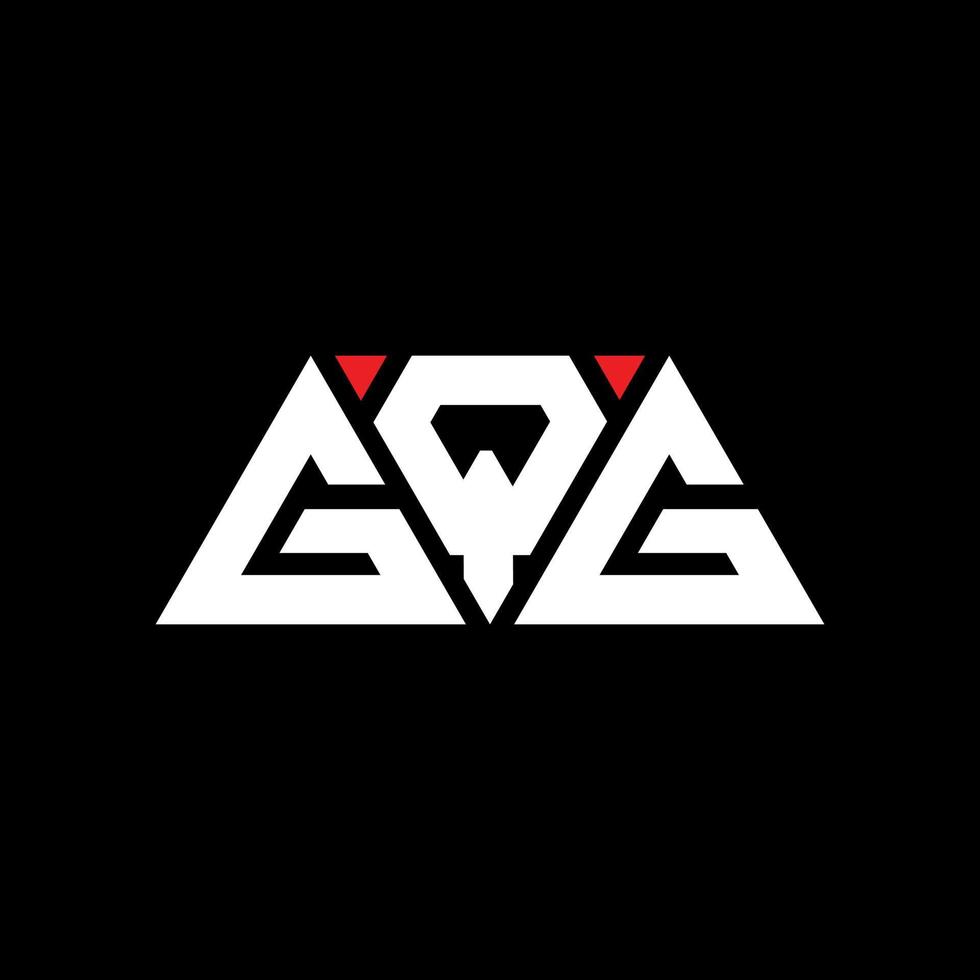 gqg driehoek brief logo ontwerp met driehoekige vorm. gqg driehoek logo ontwerp monogram. gqg driehoek vector logo sjabloon met rode kleur. gqg driehoekig logo eenvoudig, elegant en luxueus logo. gqg