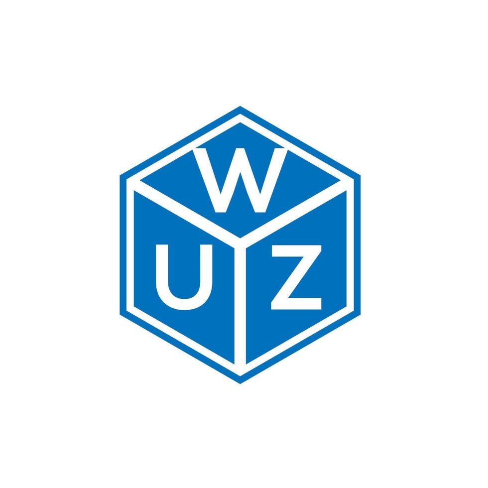 wuz brief logo ontwerp op zwarte achtergrond. wuz creatieve initialen brief logo concept. wuz brief ontwerp. vector