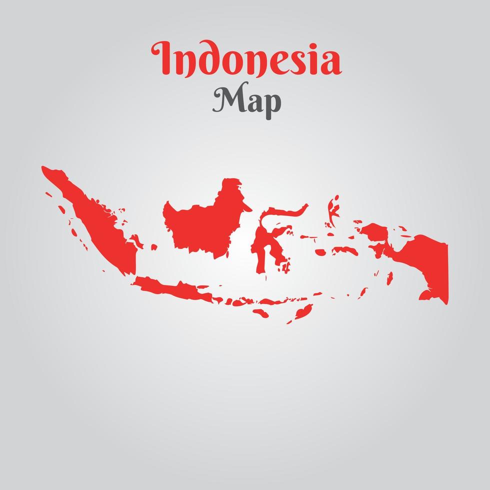 vector kaart van indonesië illustratie