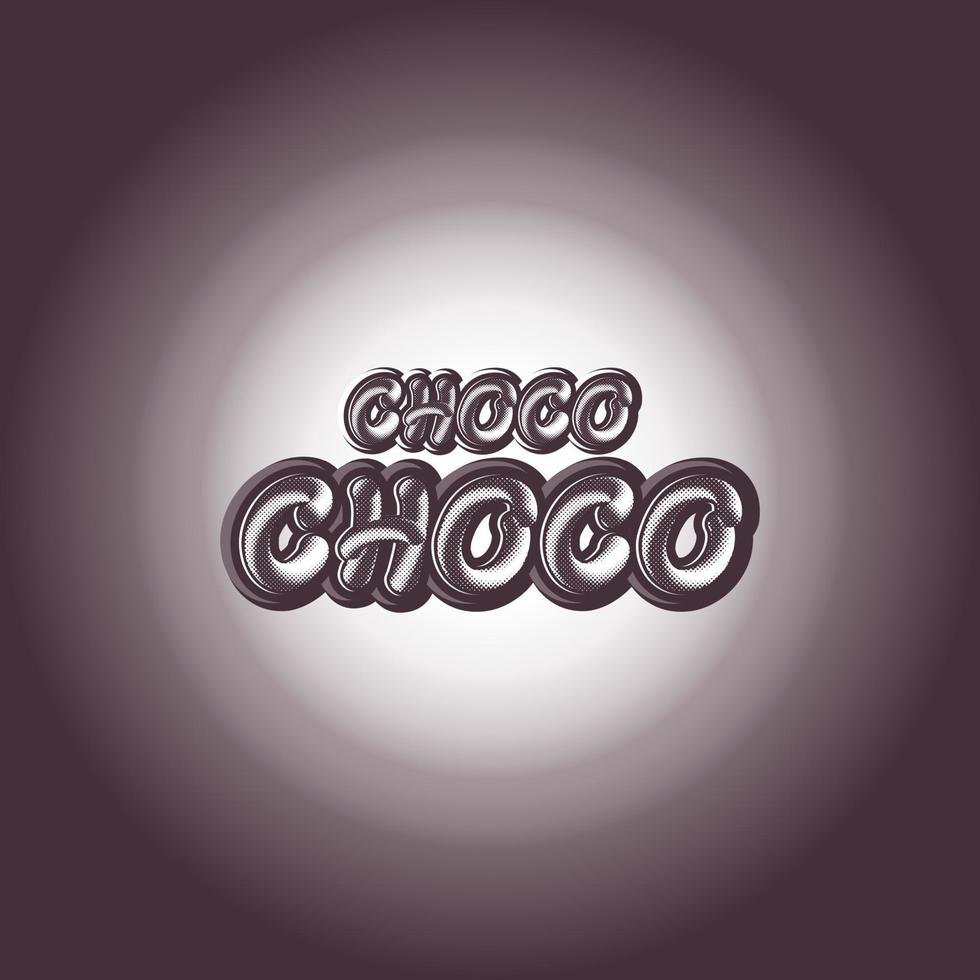 choco choco logo ontwerp vectorillustratie vector