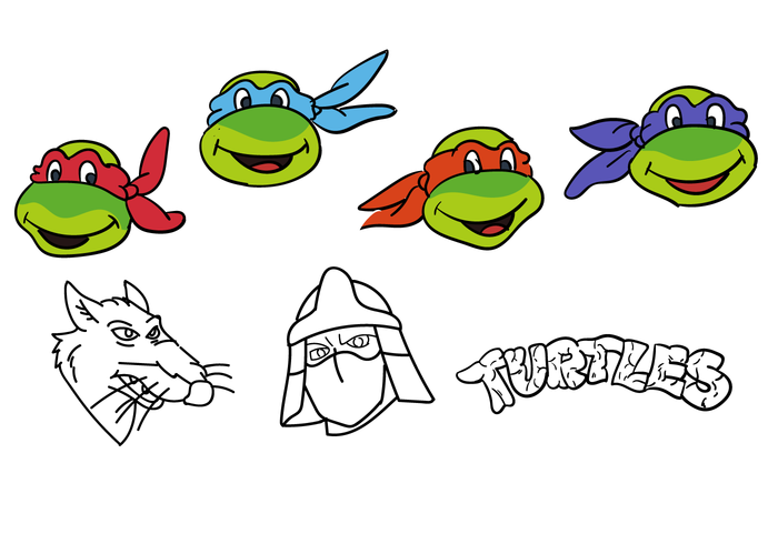 Eenvoudige Ninja Turtles Vectors