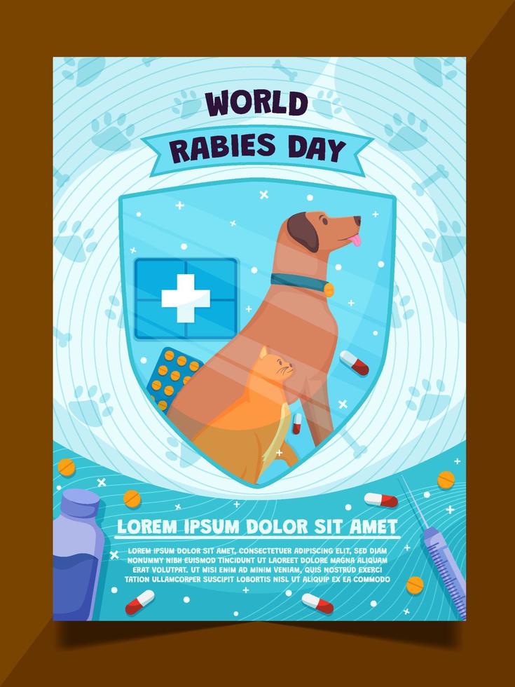 wereld hondsdolheid dag poster vector