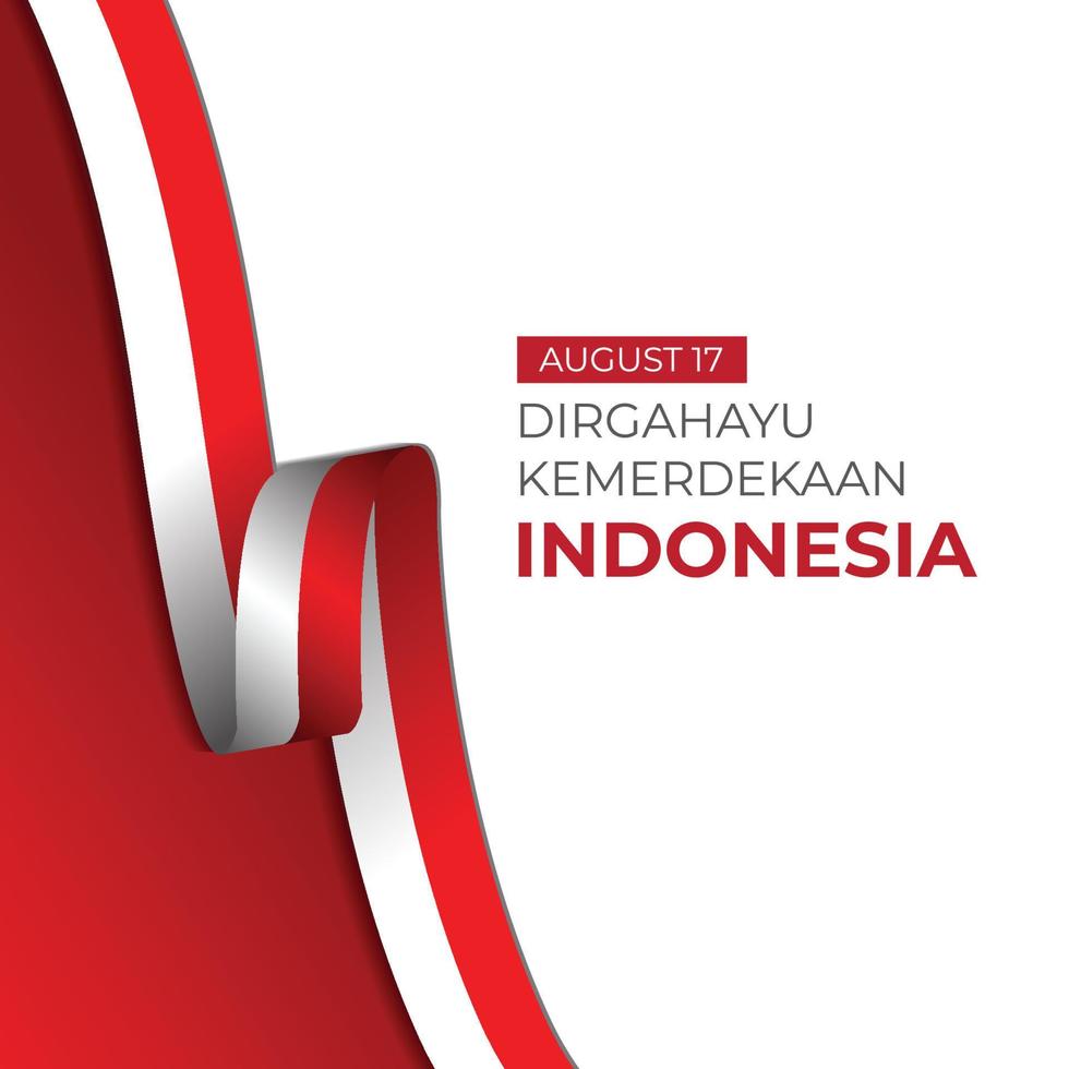 indonesië onafhankelijkheidsdag banner ontwerpconcept vector