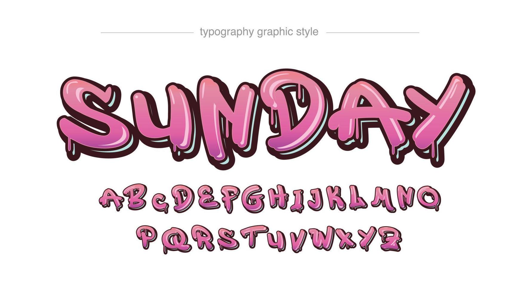 roze druipende graffiti typografie vector
