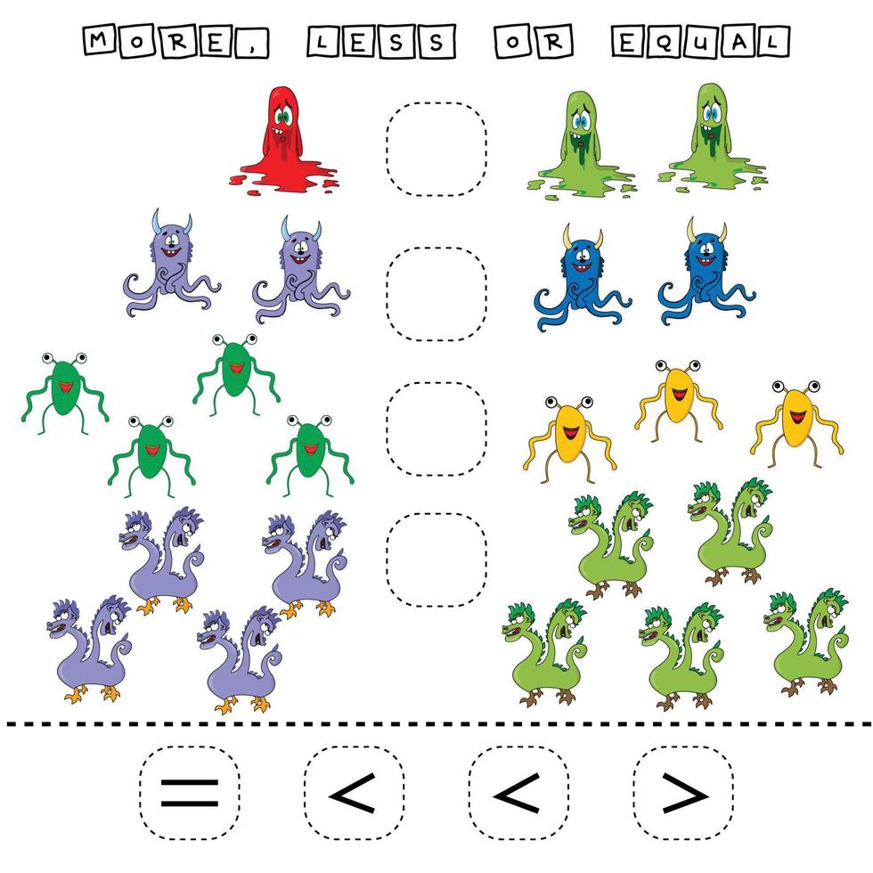 werkblad voor kleuters, activiteitenblad voor kinderen, afdrukbaar werkblad vector