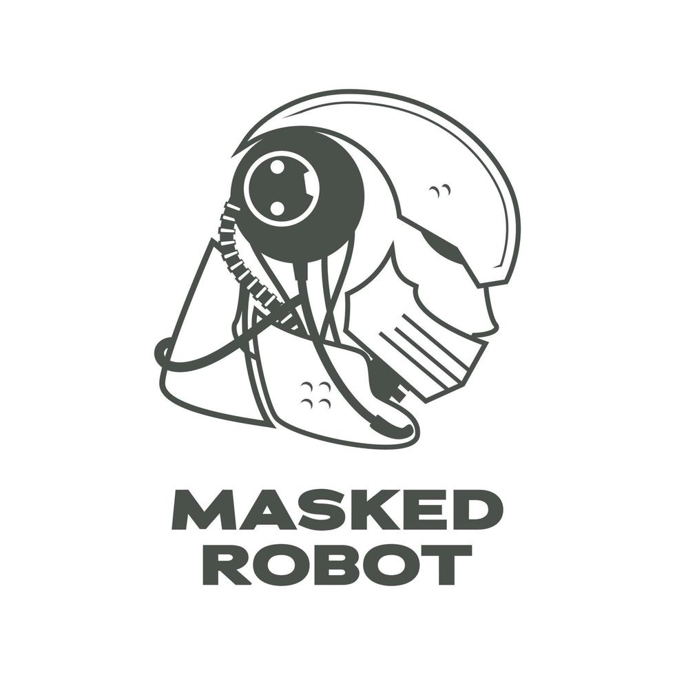 gemaskerd robotlogo vector