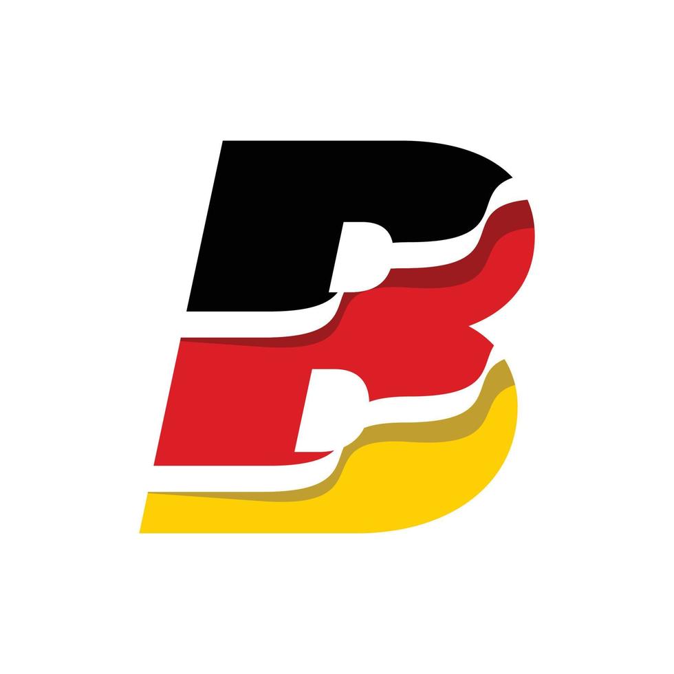 Duitse alfabet vlag b vector