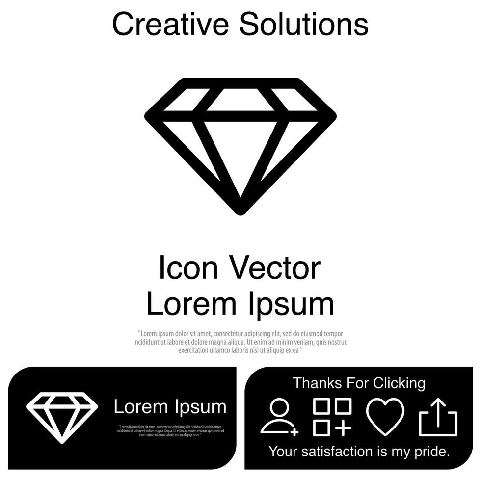 diamant pictogram eps 10 vector