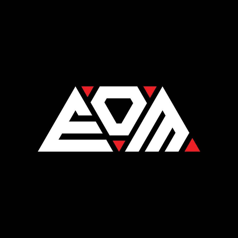 eom driehoek brief logo ontwerp met driehoekige vorm. eom driehoek logo ontwerp monogram. eom driehoek vector logo sjabloon met rode kleur. eom driehoekig logo eenvoudig, elegant en luxueus logo. eom