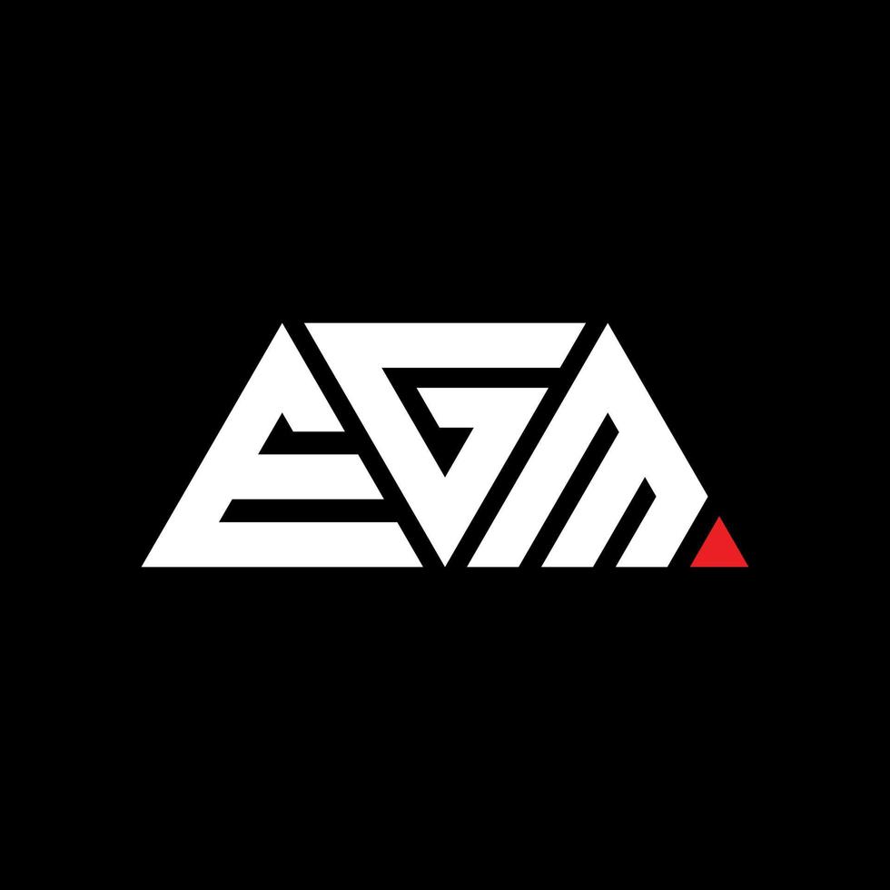 egm driehoek brief logo ontwerp met driehoekige vorm. egm driehoek logo ontwerp monogram. egm driehoek vector logo sjabloon met rode kleur. egm driehoekig logo eenvoudig, elegant en luxueus logo. egm