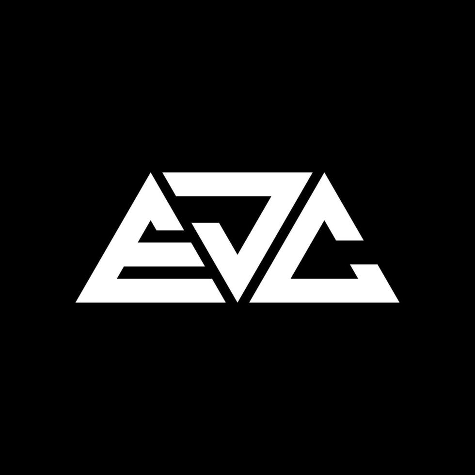 ejc driehoek brief logo ontwerp met driehoekige vorm. ejc driehoek logo ontwerp monogram. ejc driehoek vector logo sjabloon met rode kleur. ejc driehoekig logo eenvoudig, elegant en luxueus logo. ejc