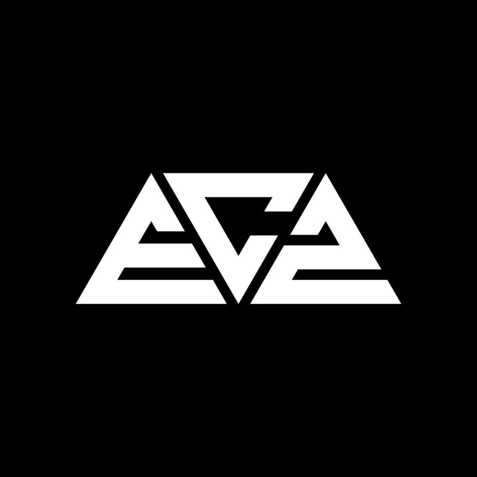 ecz driehoek brief logo ontwerp met driehoekige vorm. ecz driehoek logo ontwerp monogram. ecz driehoek vector logo sjabloon met rode kleur. ecz driehoekig logo eenvoudig, elegant en luxueus logo. ecz