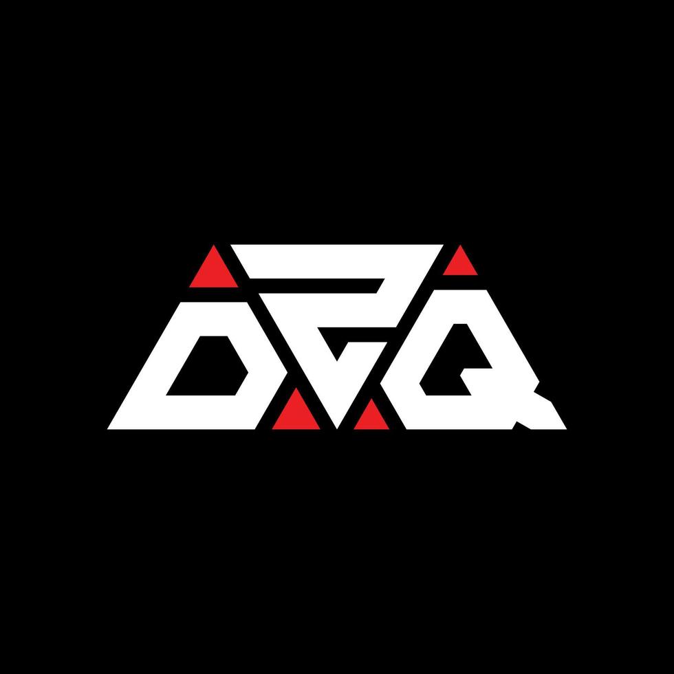 dzq driehoek brief logo ontwerp met driehoekige vorm. dzq driehoek logo ontwerp monogram. dzq driehoek vector logo sjabloon met rode kleur. dzq driehoekig logo eenvoudig, elegant en luxueus logo. dzq