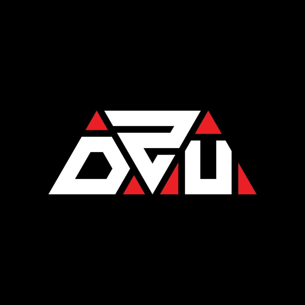 dzu driehoek brief logo ontwerp met driehoekige vorm. dzu driehoek logo ontwerp monogram. dzu driehoek vector logo sjabloon met rode kleur. dzu driehoekig logo eenvoudig, elegant en luxueus logo. dzu