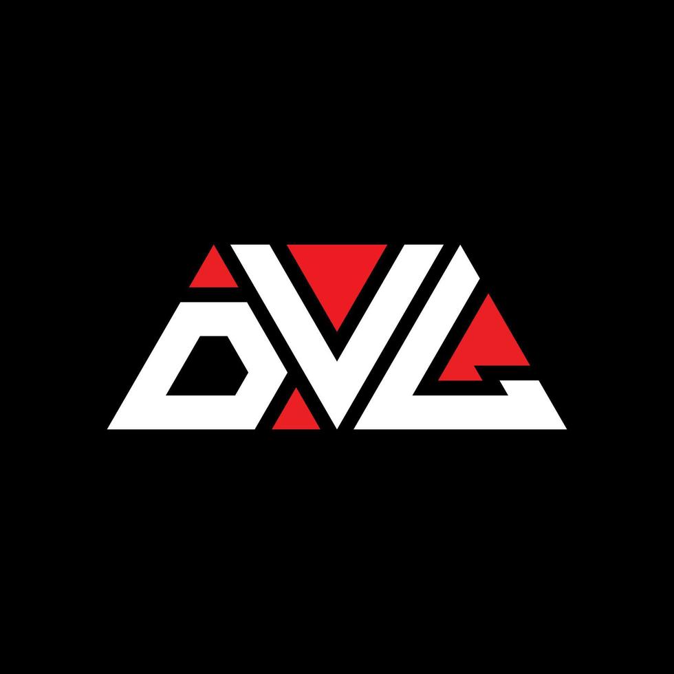 dvl driehoek brief logo ontwerp met driehoekige vorm. dvl driehoek logo ontwerp monogram. dvl driehoek vector logo sjabloon met rode kleur. dvl driehoekig logo eenvoudig, elegant en luxueus logo. dvl