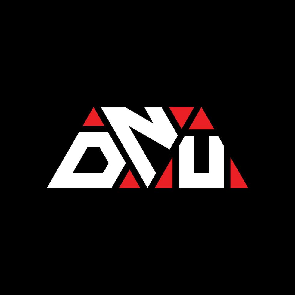 dnu driehoek brief logo ontwerp met driehoekige vorm. dnu driehoek logo ontwerp monogram. dnu driehoek vector logo sjabloon met rode kleur. dnu driehoekig logo eenvoudig, elegant en luxueus logo. dnu