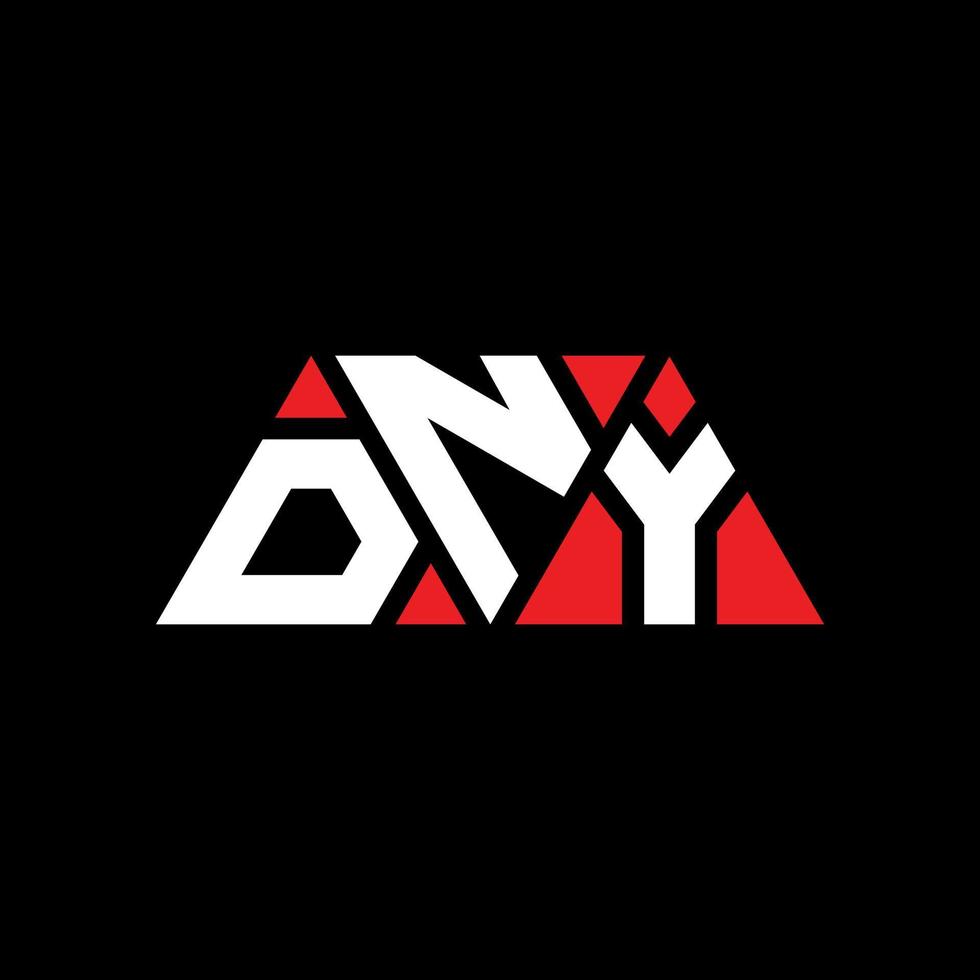 dny driehoek brief logo ontwerp met driehoekige vorm. dny driehoek logo ontwerp monogram. dny driehoek vector logo sjabloon met rode kleur. dny driehoekig logo eenvoudig, elegant en luxueus logo. dny