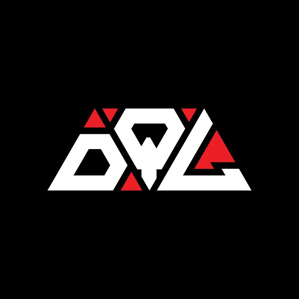 dql driehoek brief logo ontwerp met driehoekige vorm. dql driehoek logo ontwerp monogram. dql driehoek vector logo sjabloon met rode kleur. dql driehoekig logo eenvoudig, elegant en luxueus logo. dql