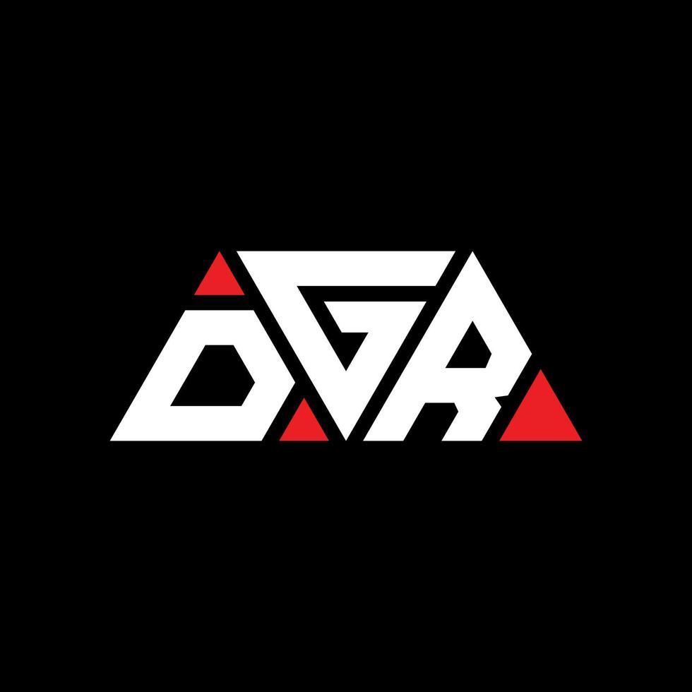 dgr driehoek brief logo ontwerp met driehoekige vorm. dgr driehoek logo ontwerp monogram. dgr driehoek vector logo sjabloon met rode kleur. dgr driehoekig logo eenvoudig, elegant en luxueus logo. dgr