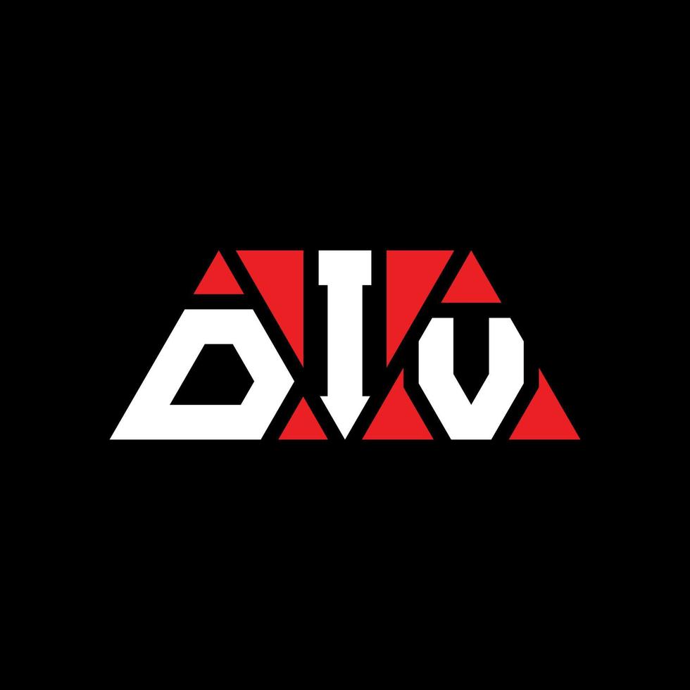 div driehoek letter logo ontwerp met driehoekige vorm. div driehoek logo ontwerp monogram. div driehoek vector logo sjabloon met rode kleur. div driehoekig logo eenvoudig, elegant en luxueus logo. div