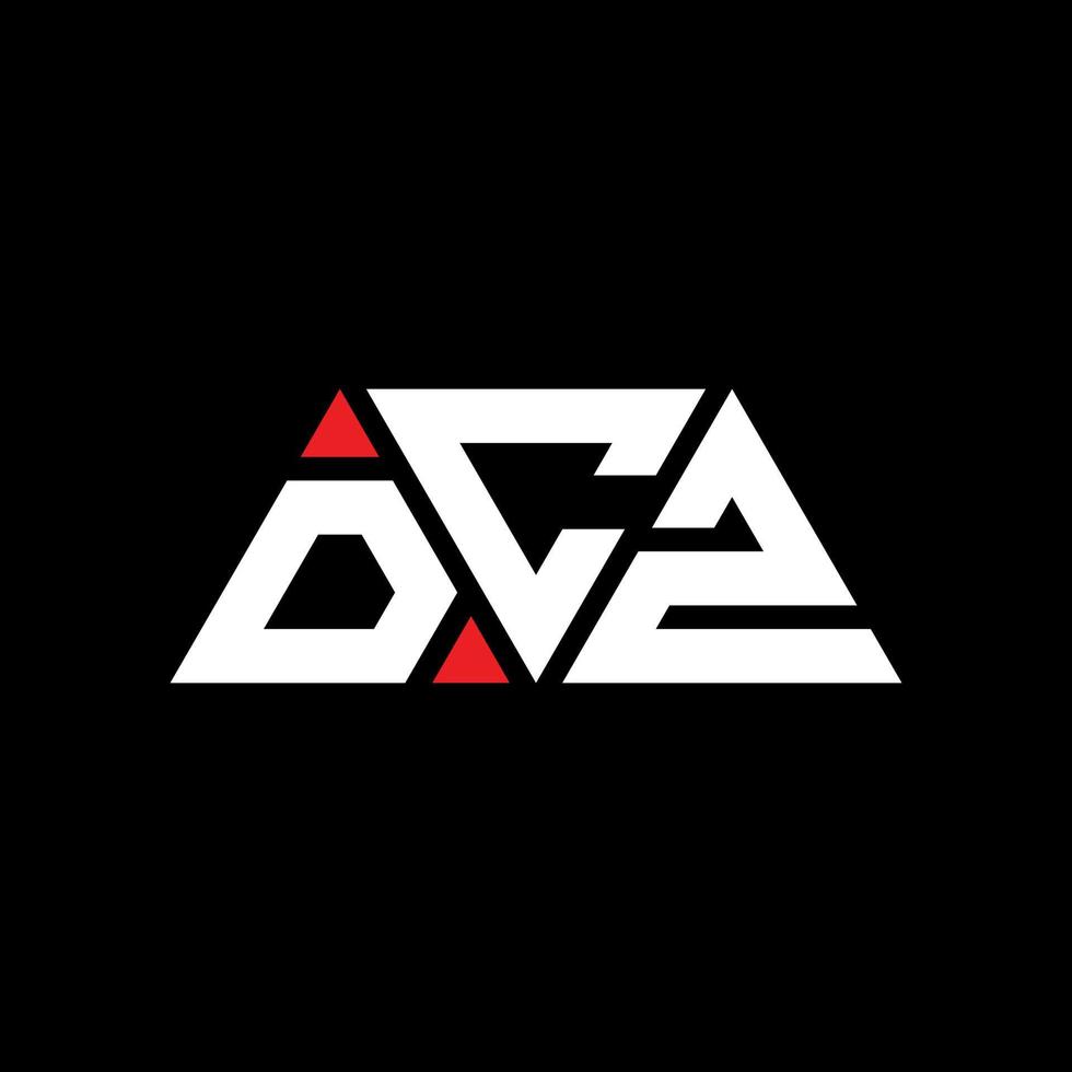 dcz driehoek brief logo ontwerp met driehoekige vorm. dcz driehoek logo ontwerp monogram. dcz driehoek vector logo sjabloon met rode kleur. dcz driehoekig logo eenvoudig, elegant en luxueus logo. dcz