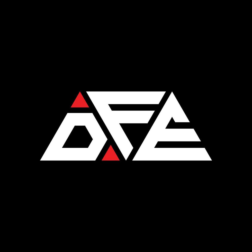 dfe driehoek brief logo ontwerp met driehoekige vorm. dfe driehoek logo ontwerp monogram. dfe driehoek vector logo sjabloon met rode kleur. dfe driehoekig logo eenvoudig, elegant en luxueus logo. dfe