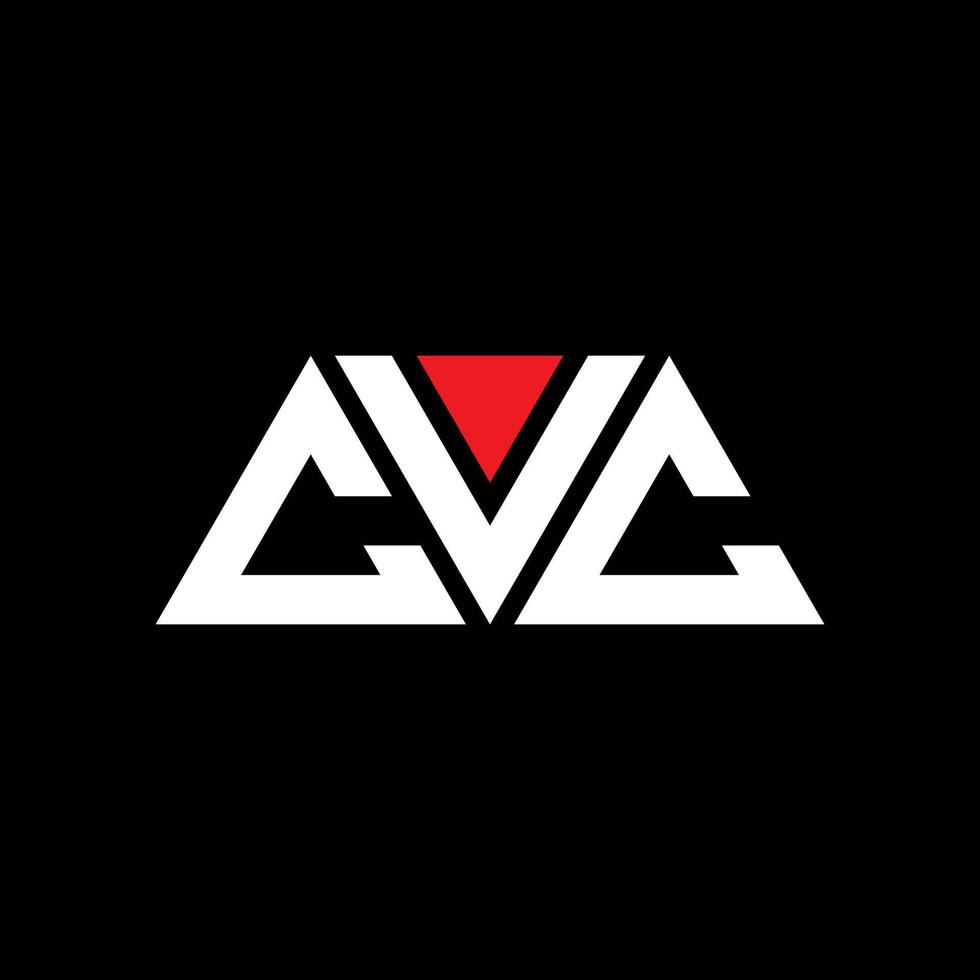 cvc driehoek brief logo ontwerp met driehoekige vorm. cvc driehoek logo ontwerp monogram. cvc driehoek vector logo sjabloon met rode kleur. cvc driehoekig logo eenvoudig, elegant en luxueus logo. cvc