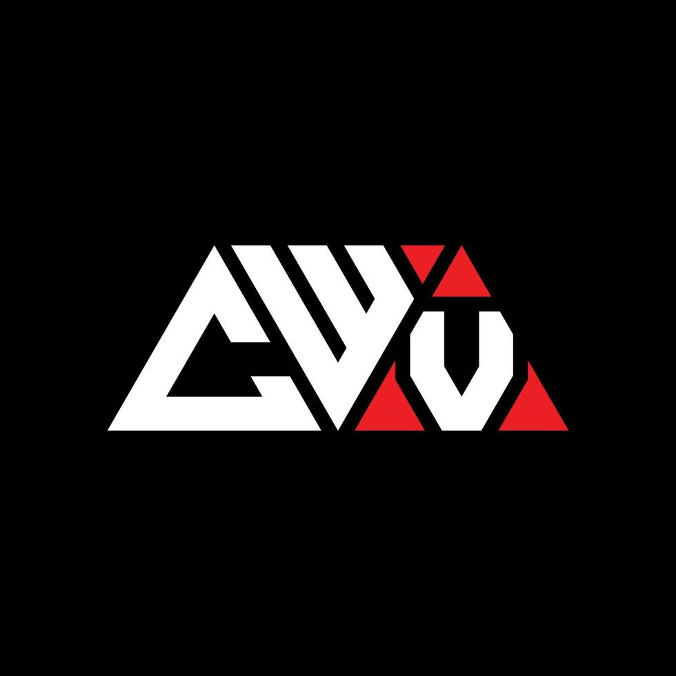 cwv driehoek brief logo ontwerp met driehoekige vorm. cwv driehoek logo ontwerp monogram. cwv driehoek vector logo sjabloon met rode kleur. cwv driehoekig logo eenvoudig, elegant en luxueus logo. cwv