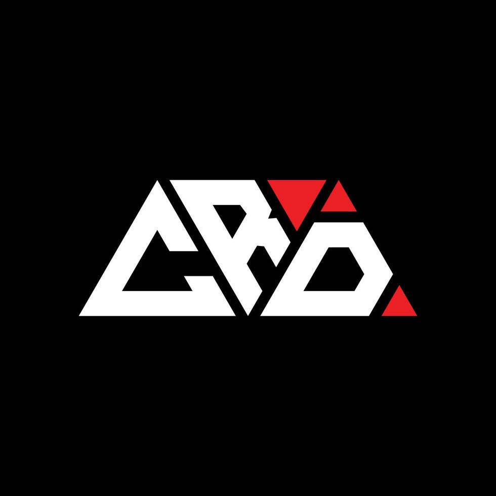 crd driehoek brief logo ontwerp met driehoekige vorm. CRD driehoek logo ontwerp monogram. CRD driehoek vector logo sjabloon met rode kleur. crd driehoekig logo eenvoudig, elegant en luxueus logo. crd