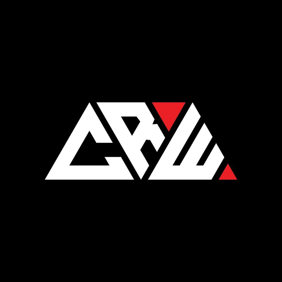 crw driehoek brief logo ontwerp met driehoekige vorm. crw driehoek logo ontwerp monogram. crw driehoek vector logo sjabloon met rode kleur. crw driehoekig logo eenvoudig, elegant en luxueus logo. crw