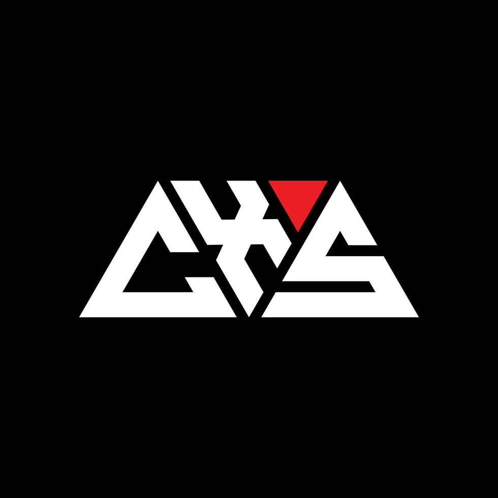 cxs driehoek brief logo ontwerp met driehoekige vorm. cxs driehoek logo ontwerp monogram. cxs driehoek vector logo sjabloon met rode kleur. cxs driehoekig logo eenvoudig, elegant en luxueus logo. cxs