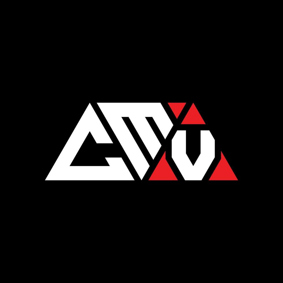 cmv driehoek letter logo ontwerp met driehoekige vorm. cmv driehoek logo ontwerp monogram. cmv driehoek vector logo sjabloon met rode kleur. cmv driehoekig logo eenvoudig, elegant en luxueus logo. cmv