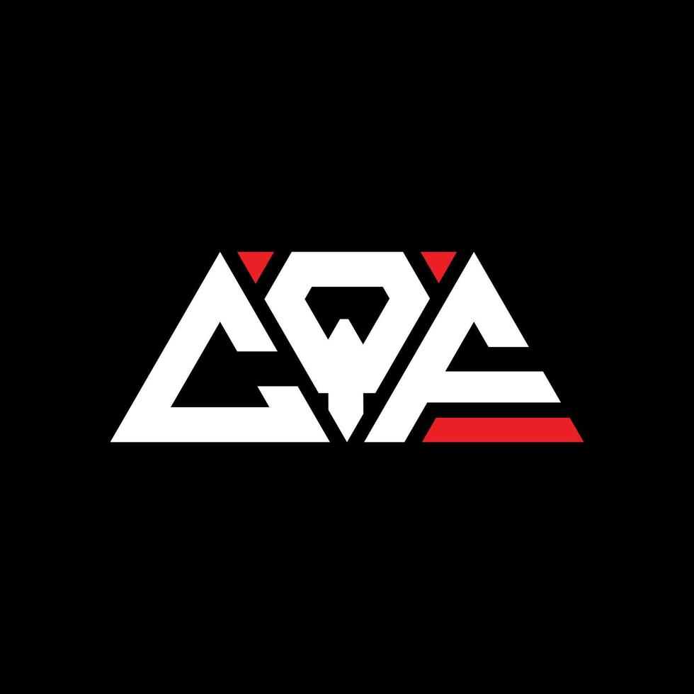 cqf driehoeksbrief logo-ontwerp met driehoekige vorm. cqf driehoek logo ontwerp monogram. cqf driehoek vector logo sjabloon met rode kleur. cqf driehoekig logo eenvoudig, elegant en luxueus logo. cqf