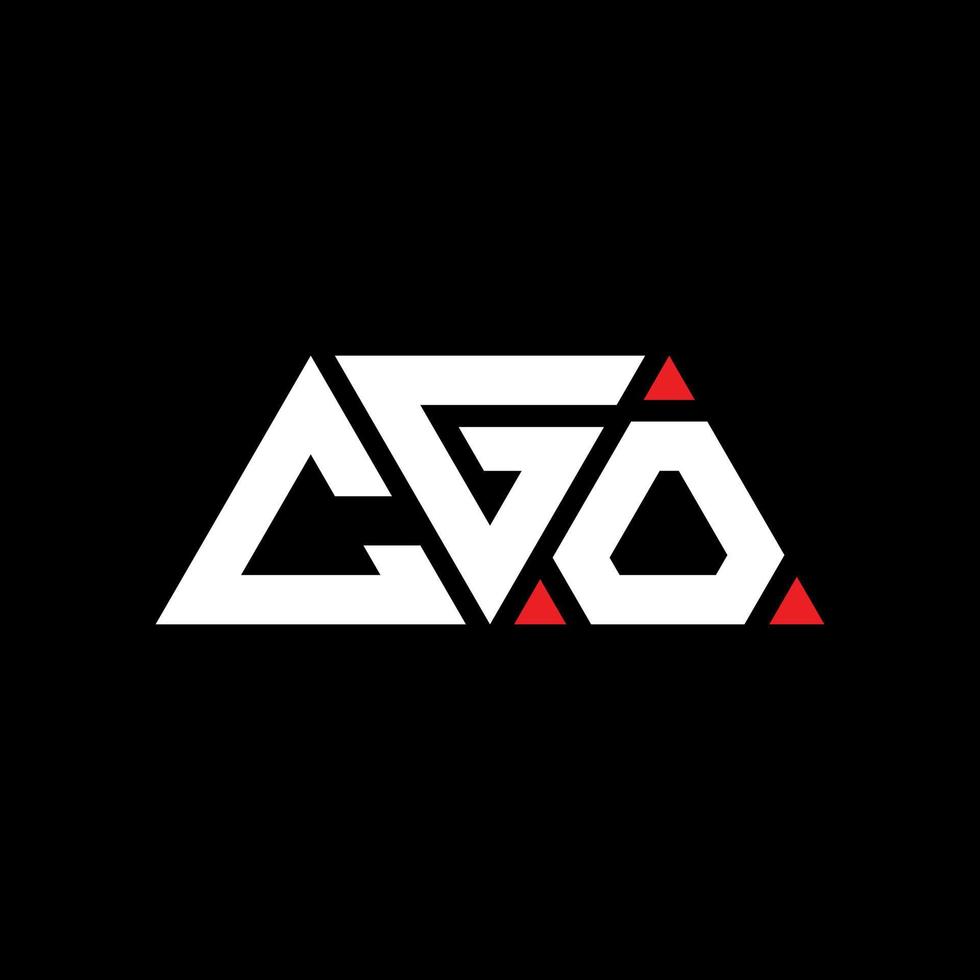 cgo driehoek brief logo ontwerp met driehoekige vorm. cgo driehoek logo ontwerp monogram. cgo driehoek vector logo sjabloon met rode kleur. cgo driehoekig logo eenvoudig, elegant en luxueus logo. cgo