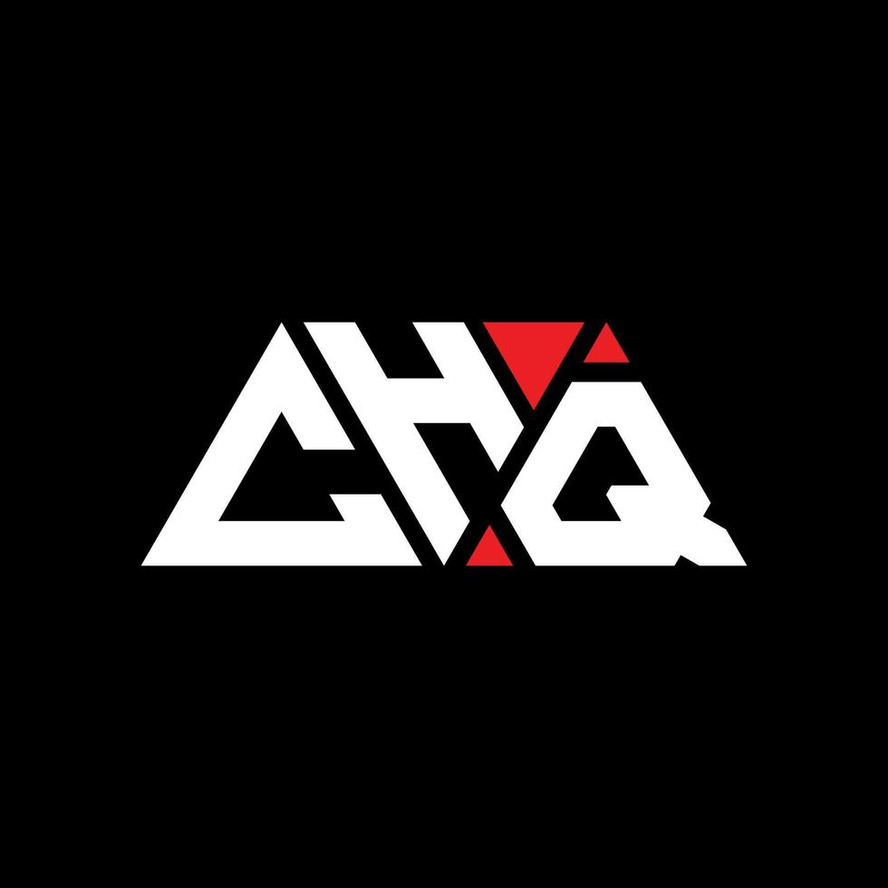 chq driehoek brief logo ontwerp met driehoekige vorm. chq driehoek logo ontwerp monogram. chq driehoek vector logo sjabloon met rode kleur. chq driehoekig logo eenvoudig, elegant en luxueus logo. chq