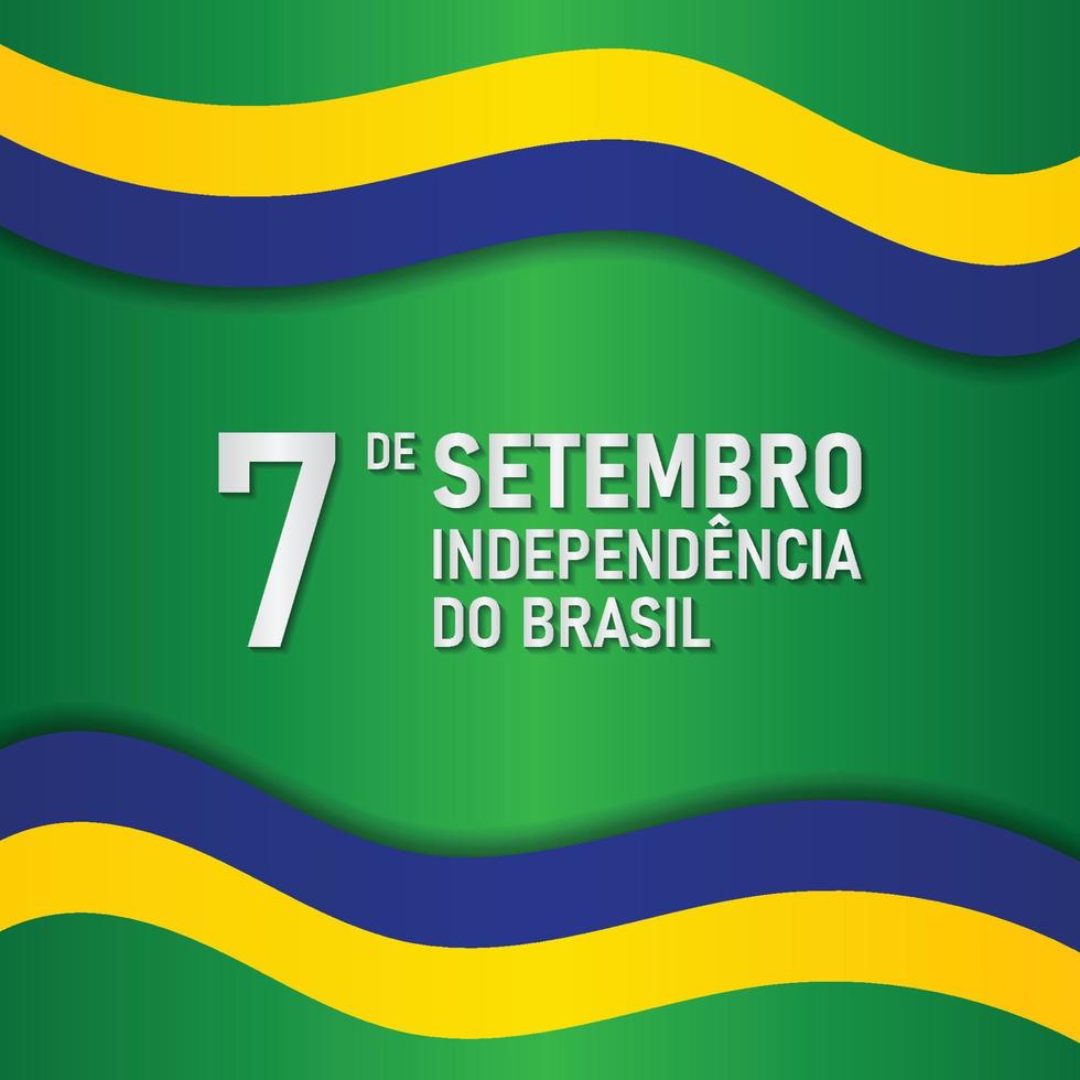vlag van brazilië. nationale dag of onafhankelijkheidsdag ontwerp voor braziliaanse viering. vector