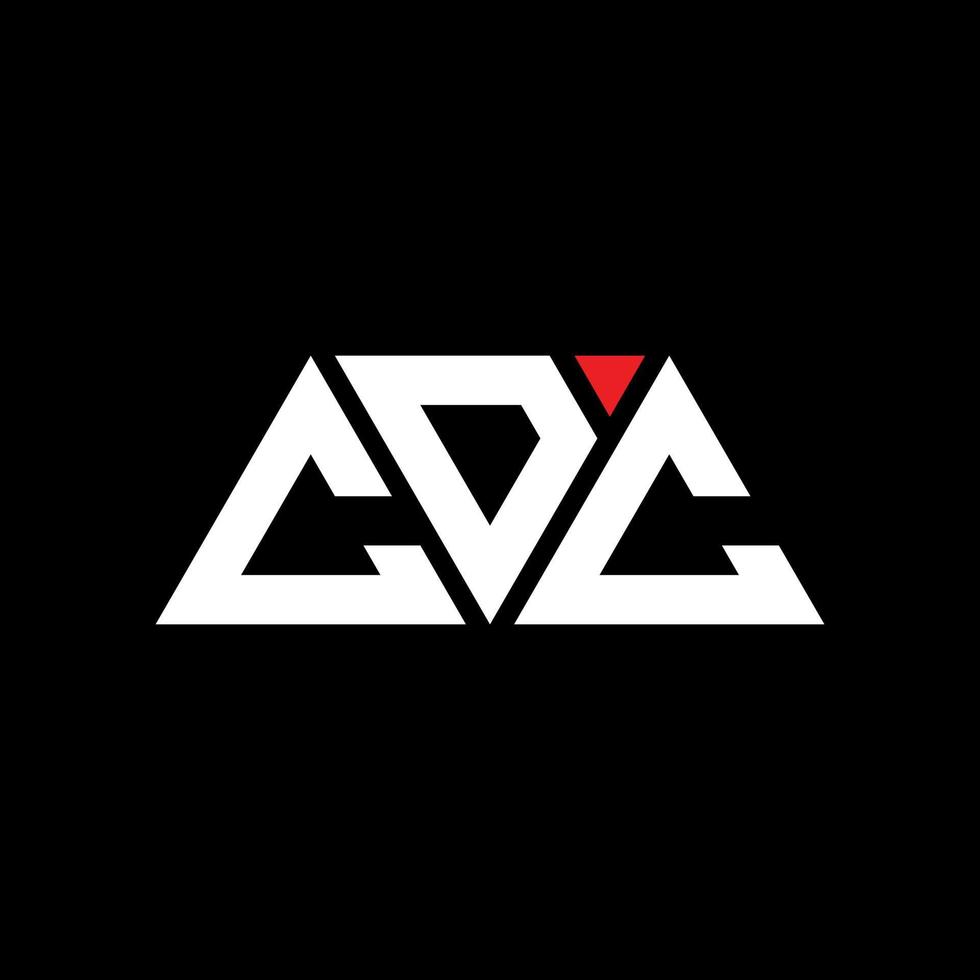 cdc driehoek brief logo ontwerp met driehoekige vorm. cdc driehoek logo ontwerp monogram. cdc driehoek vector logo sjabloon met rode kleur. cdc driehoekig logo eenvoudig, elegant en luxueus logo. CDC