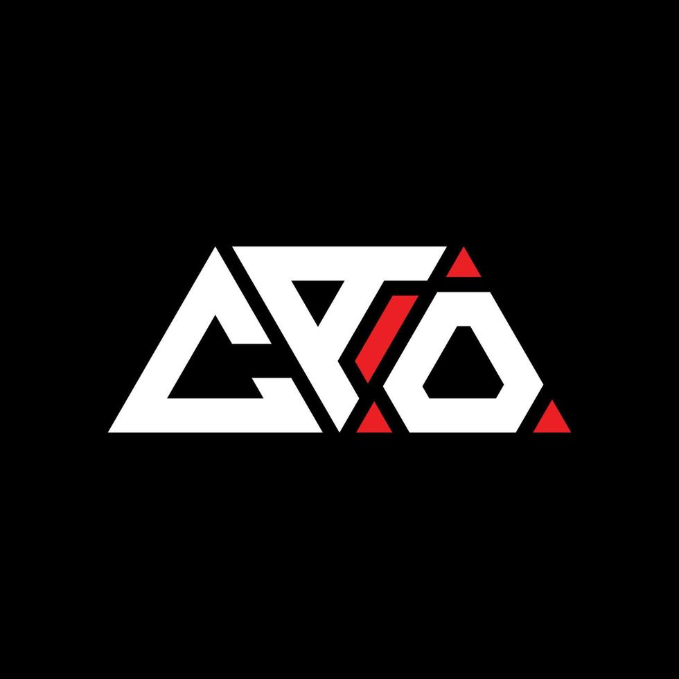 cao driehoek brief logo ontwerp met driehoekige vorm. cao driehoek logo ontwerp monogram. cao driehoek vector logo sjabloon met rode kleur. cao driehoekig logo eenvoudig, elegant en luxueus logo. cao