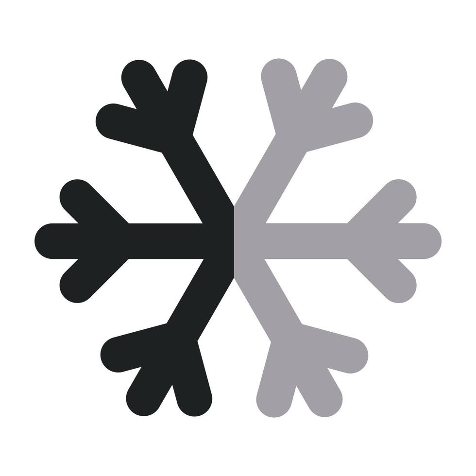 sneeuwvlokbord met tweekleurig pictogram vector