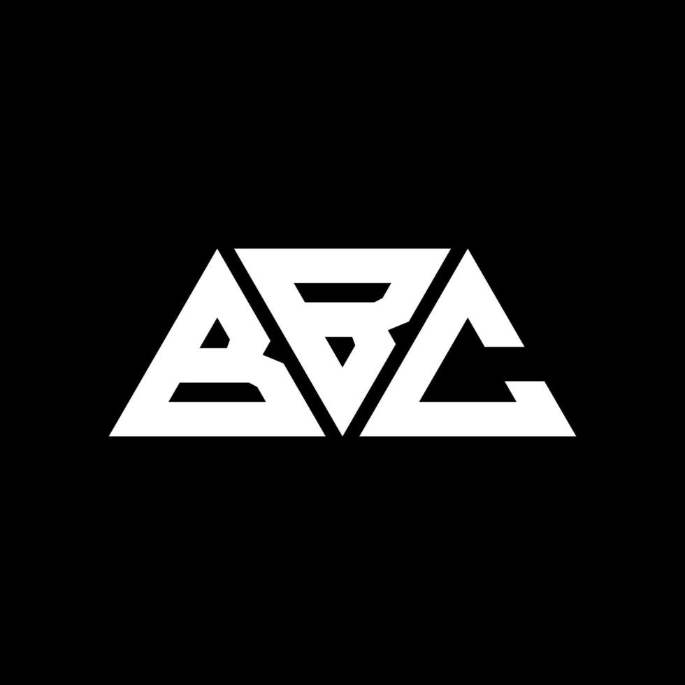 bbc driehoek brief logo ontwerp met driehoekige vorm. BBC driehoek logo ontwerp monogram. bbc driehoek vector logo sjabloon met rode kleur. bbc driehoekig logo eenvoudig, elegant en luxueus logo. grote zwarte lul